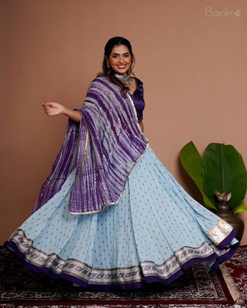 Blue Batik Chaniya Choli