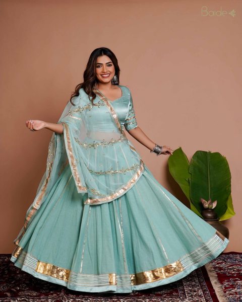 Aqua Blue Chaniya Choli