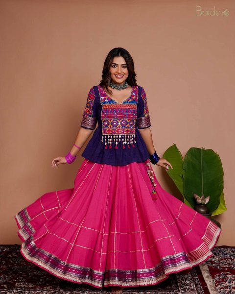 Purple Gamthi Peplum