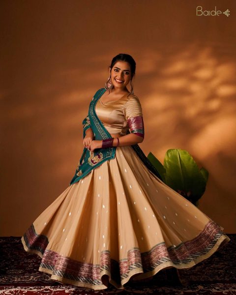 Beige Chaniya choli