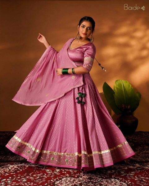Pink chaniya choli