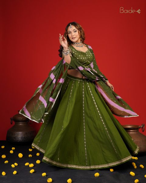 Mahendi Green Chaniya Choli