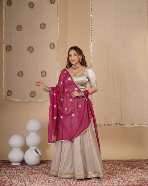 Ash Grey Chaniya Choli