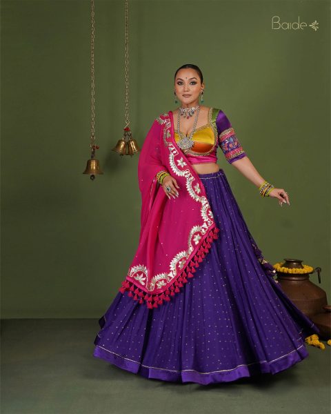 Bindi Purple Chaniya & Gota Patti Dupatta