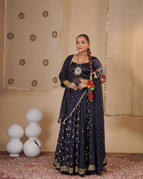 Black Bandhej Chaniya Choli