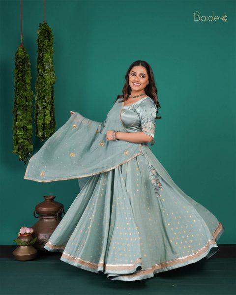 Aqua Blue Chaniya choli