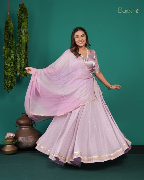 Lilac Chaniya choli