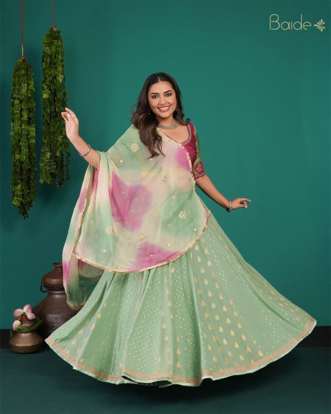 Sea Green Kalidar chaniya Choli