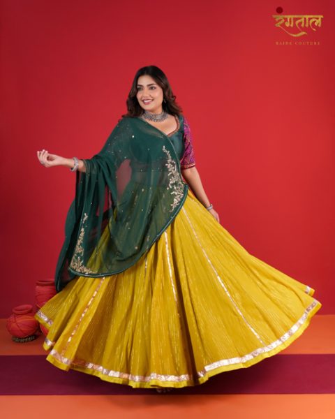 Mustard Chaniya choli