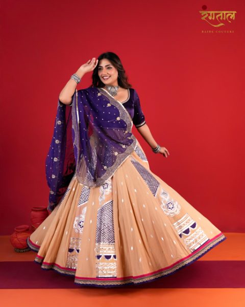 Gold Multi Lace Chaniya choli